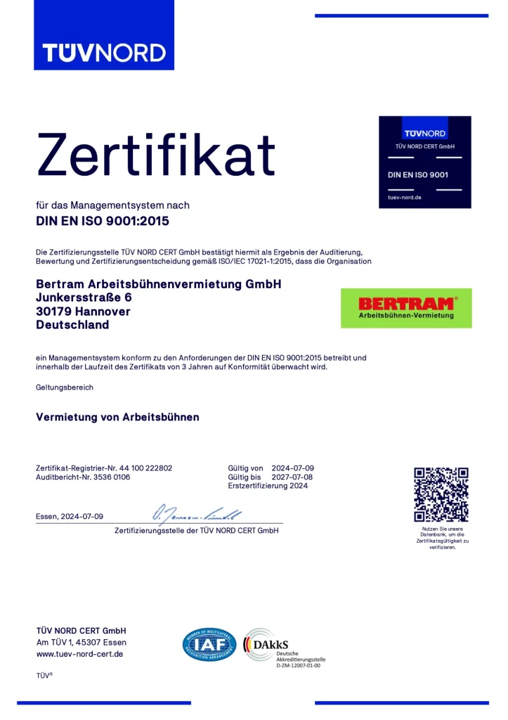 Bertram Zertifikat